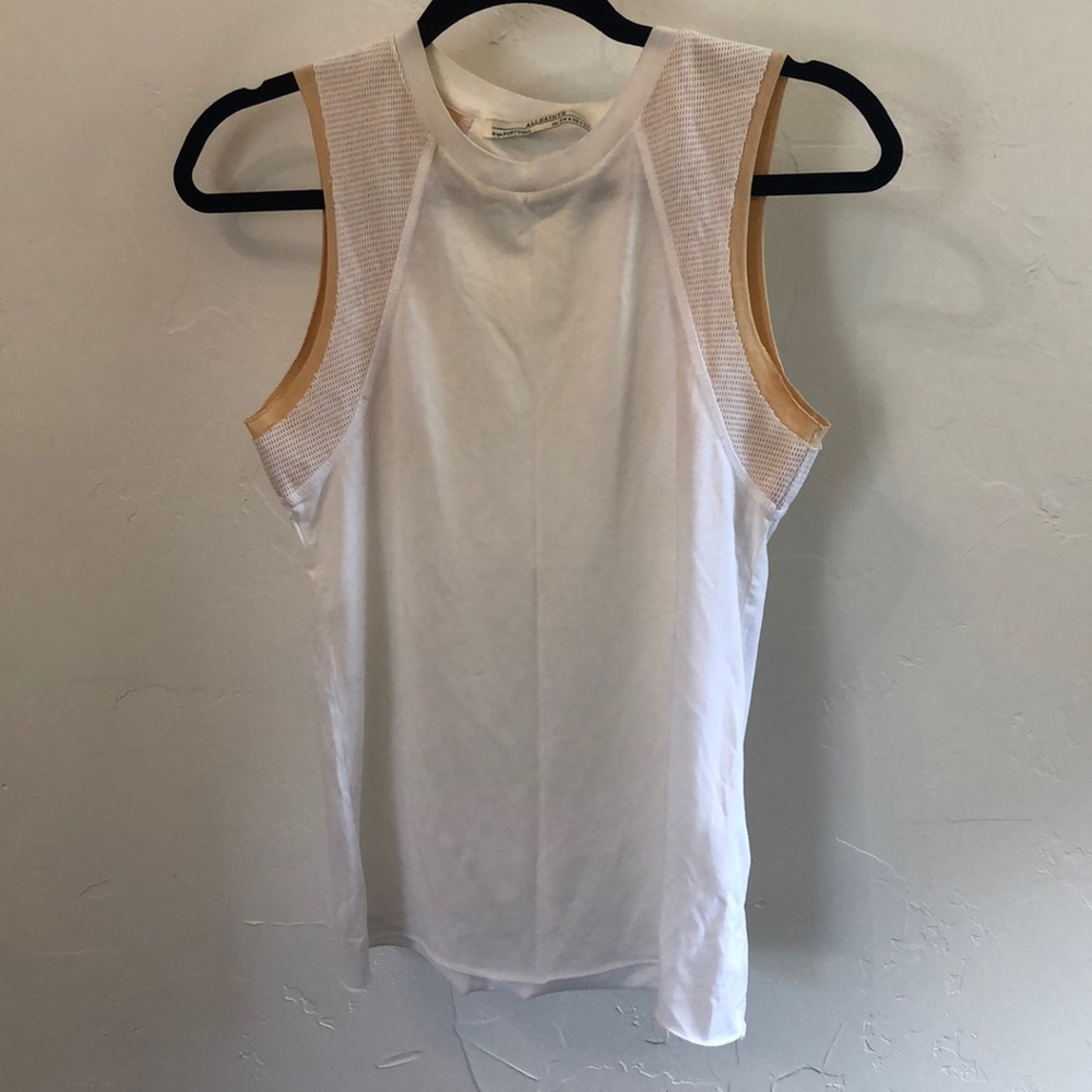 White tee with cute shoulder details
